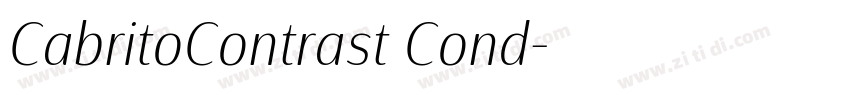 CabritoContrast Cond字体转换
